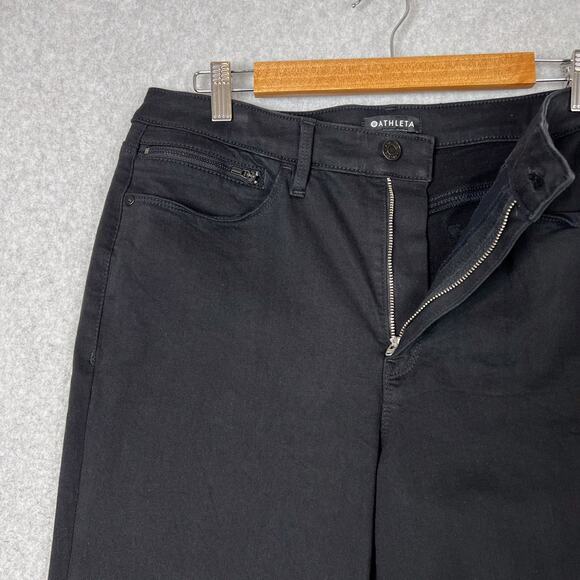 Athleta Womens 12 Flex Kick Flare Jean in Black - Picture 4 of 8